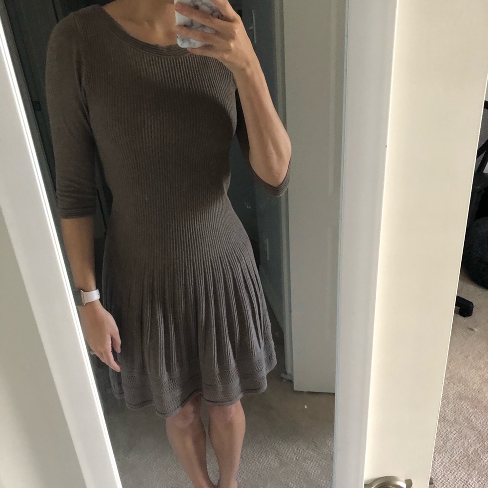 3/4 sleeve sweater dress